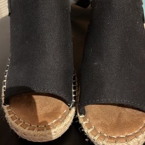 Toms size 6.5 ladies. Black wedge.